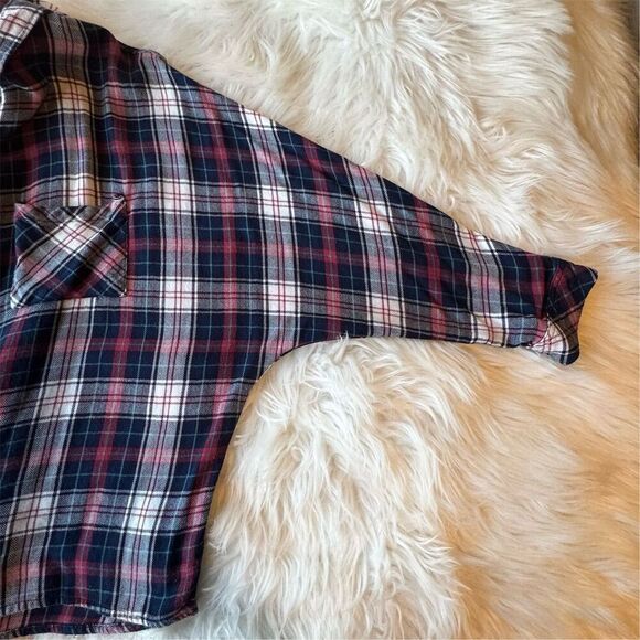 Rails Women's Plaid Dolman Sleeve Button-Up Flannel Shirt  L Cowgirl Western - Picture 5 of 14